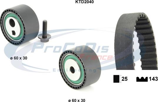 Procodis France KTD2040 - Timing Belt Set autospares.lv