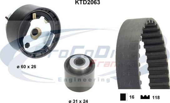 Procodis France KTD2063 - Timing Belt Set autospares.lv