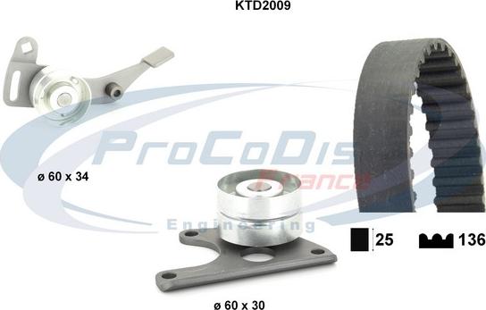 Procodis France KTD2009 - Timing Belt Set autospares.lv
