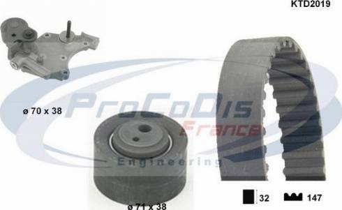 Procodis France KTD2019 - Timing Belt Set autospares.lv