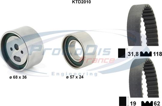 Procodis France KTD2010 - Timing Belt Set autospares.lv