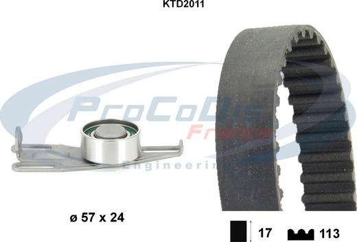 Procodis France KTD2011 - Timing Belt Set autospares.lv