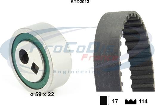 Procodis France KTD2013 - Timing Belt Set autospares.lv