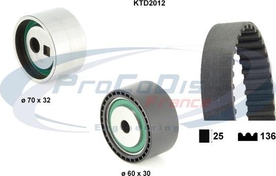 Procodis France KTD2012 - Timing Belt Set autospares.lv