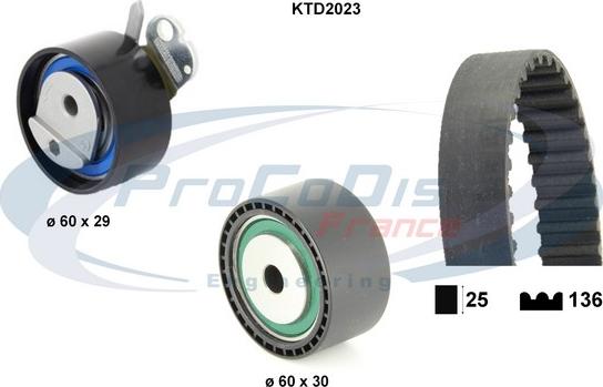 Procodis France KTD2023 - Timing Belt Set autospares.lv