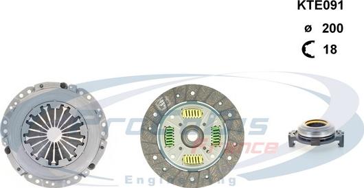 Procodis France KTE091 - Clutch Kit autospares.lv