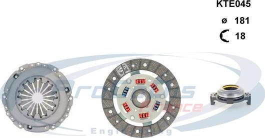 Procodis France KTE045 - Clutch Kit autospares.lv