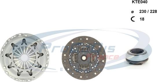 Procodis France KTE040 - Clutch Kit autospares.lv