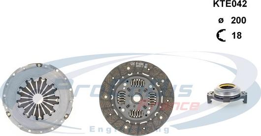 Procodis France KTE042 - Clutch Kit autospares.lv