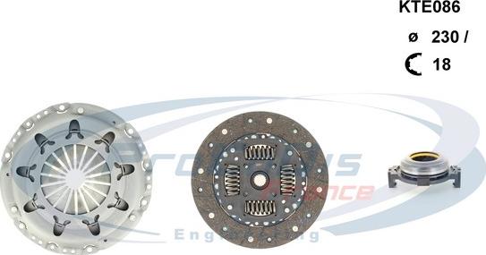 Procodis France KTE086 - Clutch Kit autospares.lv