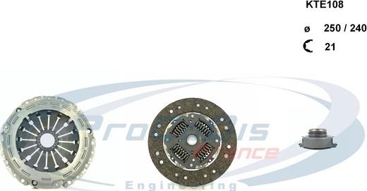 Procodis France KTE108 - Clutch Kit autospares.lv