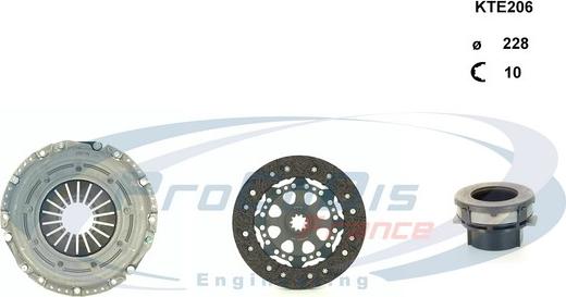 Procodis France KTE206 - Clutch Kit autospares.lv