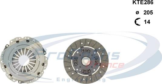 Procodis France KTE286 - Clutch Kit autospares.lv