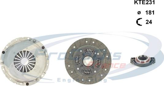 Procodis France KTE231 - Clutch Kit autospares.lv