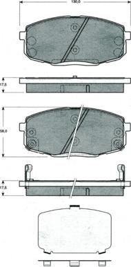 Procodis France PF1499 - Brake Pad Set, disc brake autospares.lv