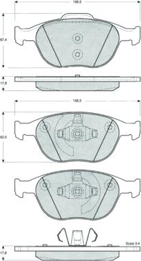 Procodis France PF1449 - Brake Pad Set, disc brake autospares.lv