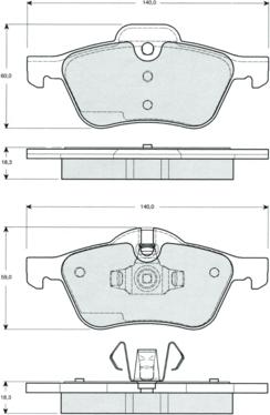 Procodis France PF1459 - Brake Pad Set, disc brake autospares.lv