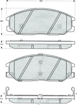 Procodis France PF1454 - Brake Pad Set, disc brake autospares.lv