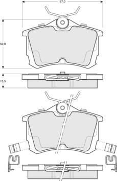 Procodis France PF1451 - Brake Pad Set, disc brake autospares.lv