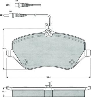 Procodis France PF1468 - Brake Pad Set, disc brake autospares.lv