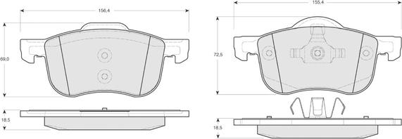 Procodis France PF1404 - Brake Pad Set, disc brake autospares.lv