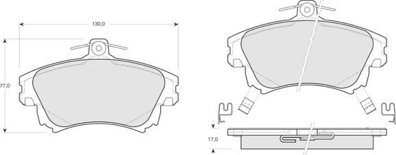 Procodis France PF1403 - Brake Pad Set, disc brake autospares.lv