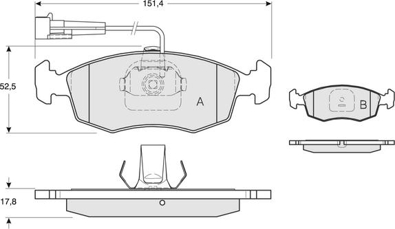 Procodis France PF1411 - Brake Pad Set, disc brake autospares.lv