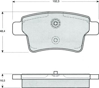 Procodis France PF1482 - Brake Pad Set, disc brake autospares.lv