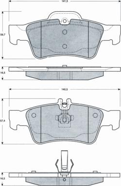 Procodis France PF1430 - Brake Pad Set, disc brake autospares.lv