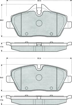 Procodis France PF1433 - Brake Pad Set, disc brake autospares.lv