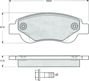 Procodis France PF1437 - Brake Pad Set, disc brake autospares.lv