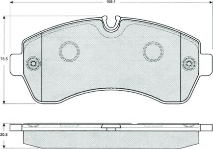 Procodis France PF1424 - Brake Pad Set, disc brake autospares.lv