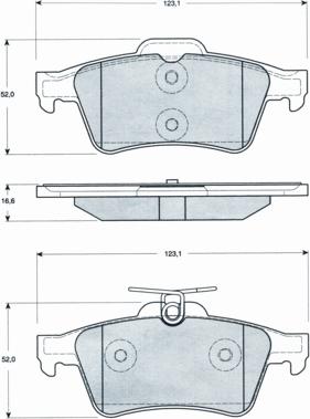 Procodis France PF1428 - Brake Pad Set, disc brake autospares.lv