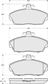 Procodis France PF1540 - Brake Pad Set, disc brake autospares.lv