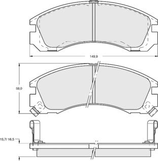 Procodis France PF1503 - Brake Pad Set, disc brake autospares.lv