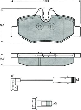 Procodis France PF1513 - Brake Pad Set, disc brake autospares.lv