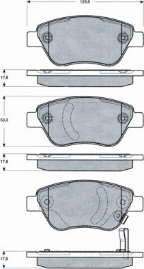 Procodis France PF1520 - Brake Pad Set, disc brake autospares.lv