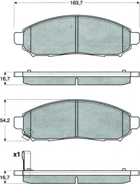 Procodis France PF1528 - Brake Pad Set, disc brake autospares.lv