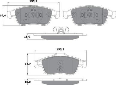 Procodis France PF1641 - Brake Pad Set, disc brake autospares.lv