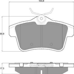 Procodis France PF1660 - Brake Pad Set, disc brake autospares.lv