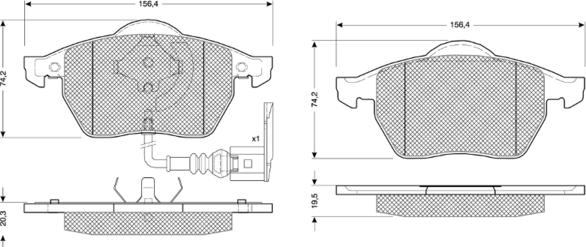 Procodis France PF10942 - Brake Pad Set, disc brake autospares.lv