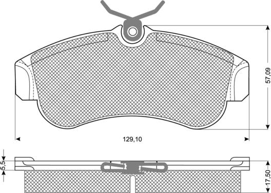 Procodis France PF1095 - Brake Pad Set, disc brake autospares.lv