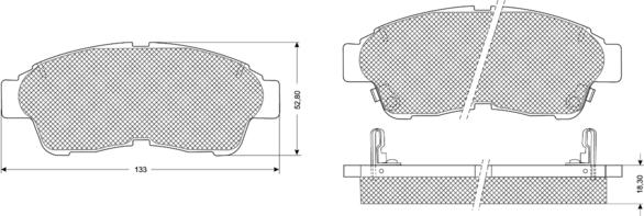 Procodis France PF1096 - Brake Pad Set, disc brake autospares.lv