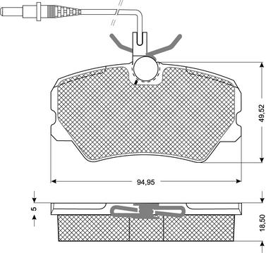 Procodis France PF10441 - Brake Pad Set, disc brake autospares.lv