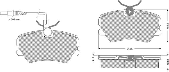 Procodis France PF1044 - Brake Pad Set, disc brake autospares.lv