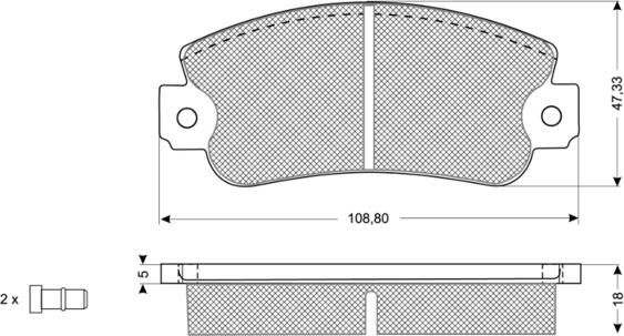 Procodis France PF10434 - Brake Pad Set, disc brake autospares.lv