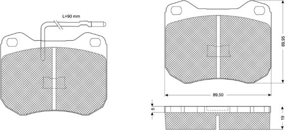 Procodis France PF1042 - Brake Pad Set, disc brake autospares.lv