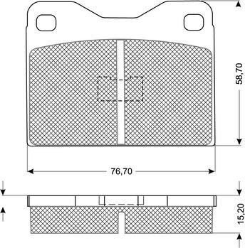 Procodis France PF1054 - Brake Pad Set, disc brake autospares.lv