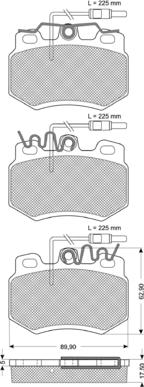 Procodis France PF10551 - Brake Pad Set, disc brake autospares.lv