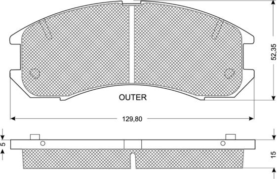 Procodis France PF10561 - Brake Pad Set, disc brake autospares.lv